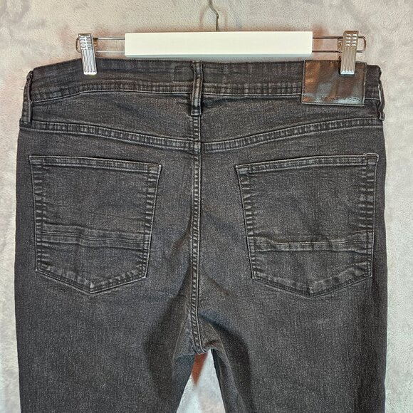 Nickel & Iron Mens Slim Fit Black Denim Jeans Size 36x30 casual hipster stretch - Picture 6 of 14